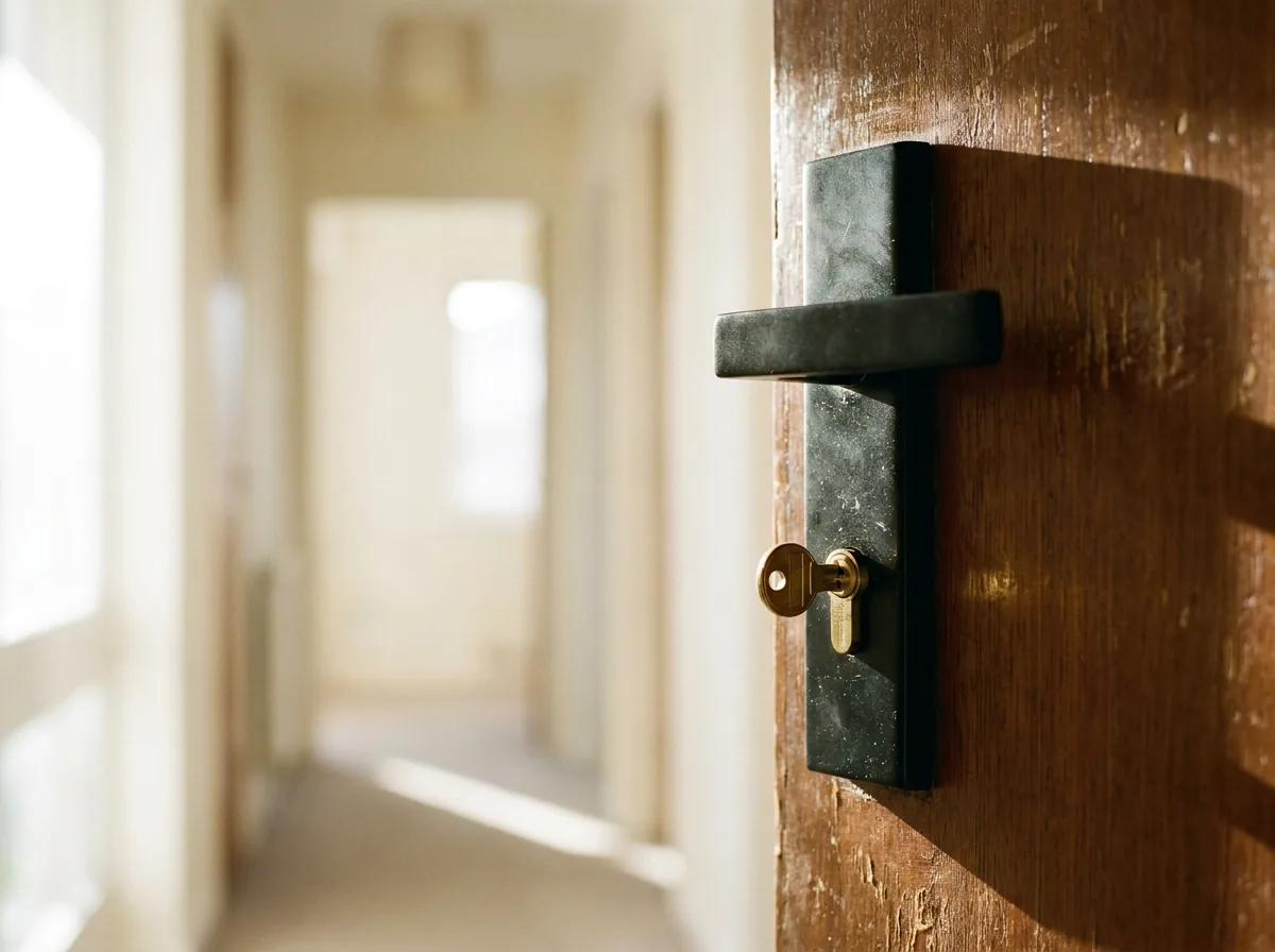 Apertura de puertas en Cancún: cerradura de casa con herrería negra